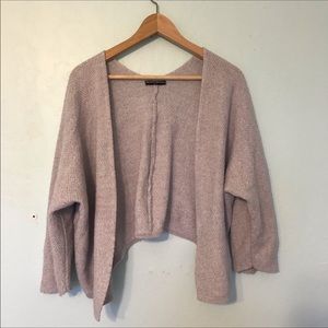 Brandy Melville cropped grey cotton cardigan
